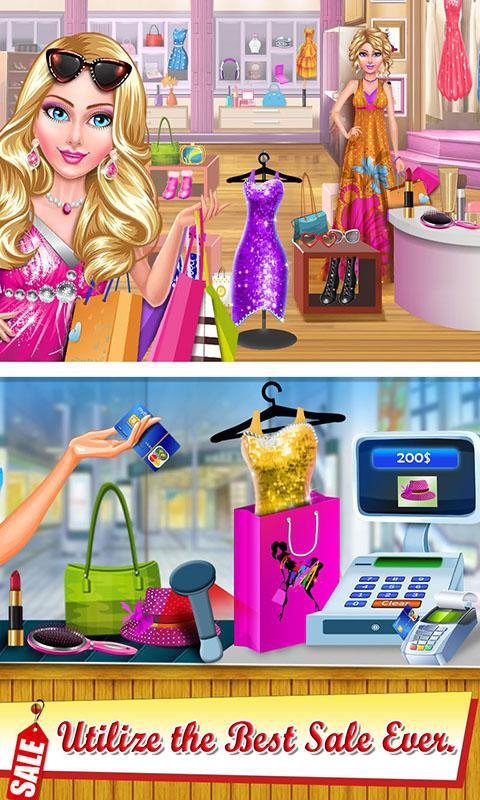 购物中心时装商店模拟器：女孩游戏_截图_3
