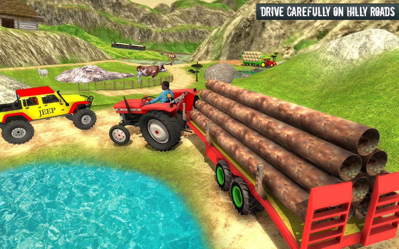 Cargo Tractor Trolley Simulator Farming Game 2019_截图_4
