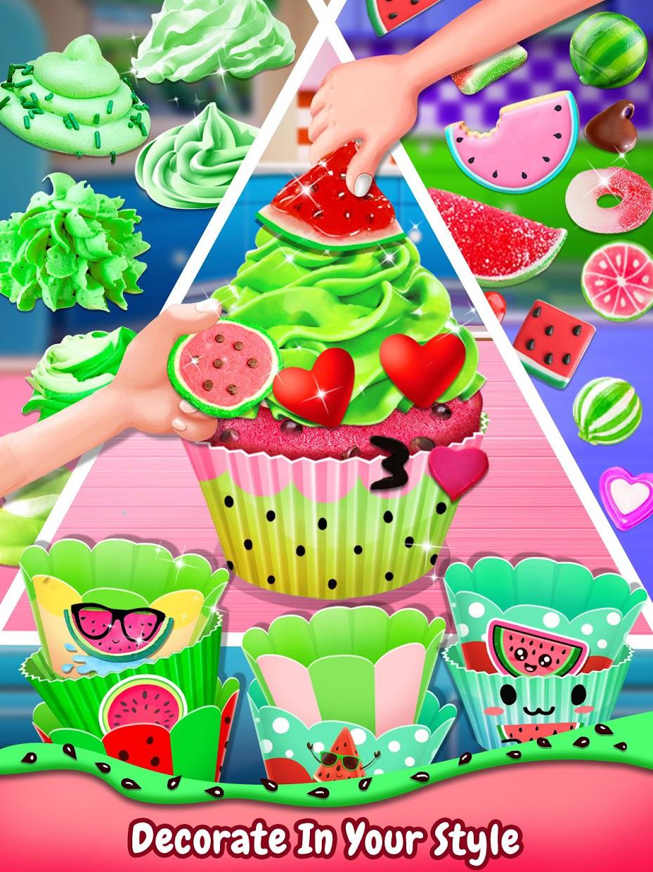 Watermelon Cupcake - Summer Desserts Maker_截图_3