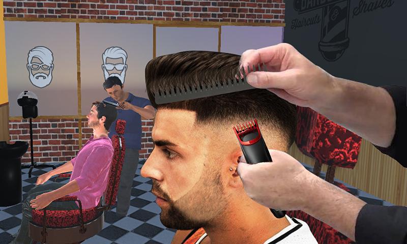 理发店美发沙龙疯狂的头发切割游戏3D_截图_4