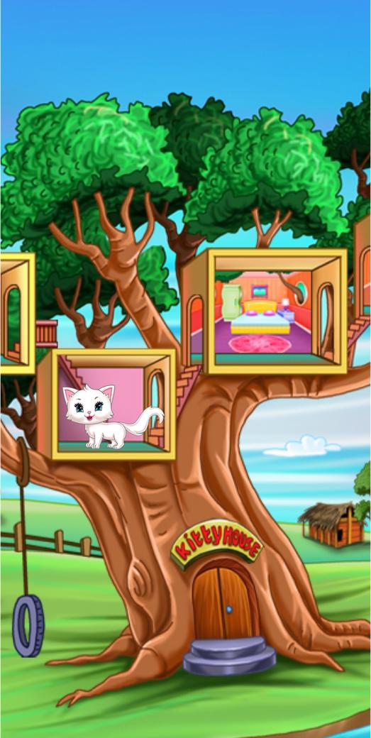 Kitty Kate Cleaning the House Tree_截图_2