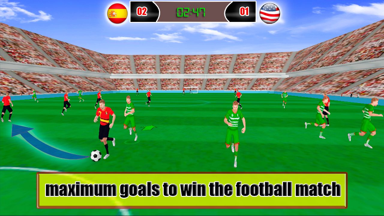 惊人足球运动游戏 3D_截图_3