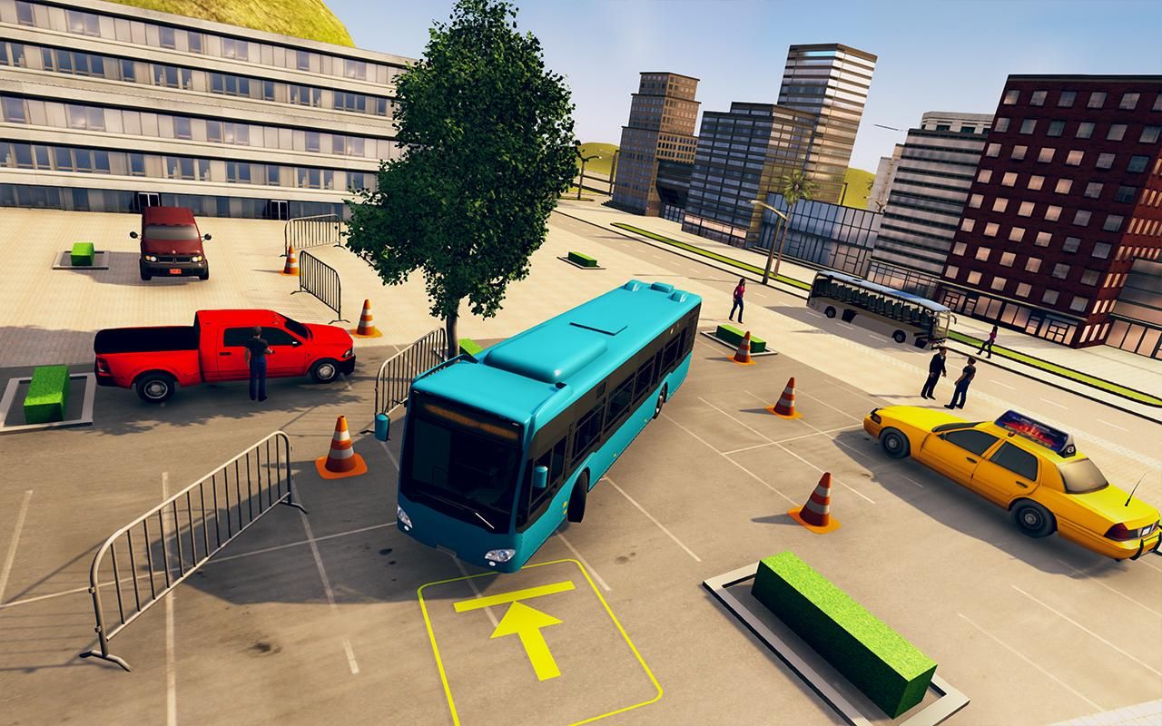 城市公共汽车驾驶学校游戏3D教练公共汽车辛2018年_截图_5