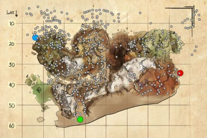 方舟生存进化仙境资源地图 图片1