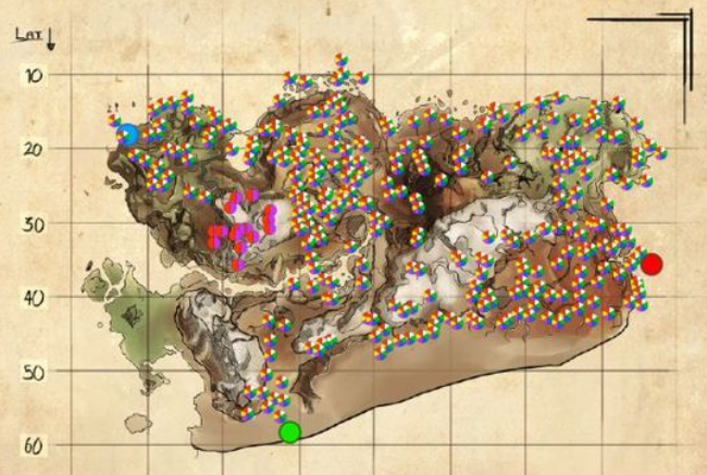 方舟生存进化仙境资源地图 图片13