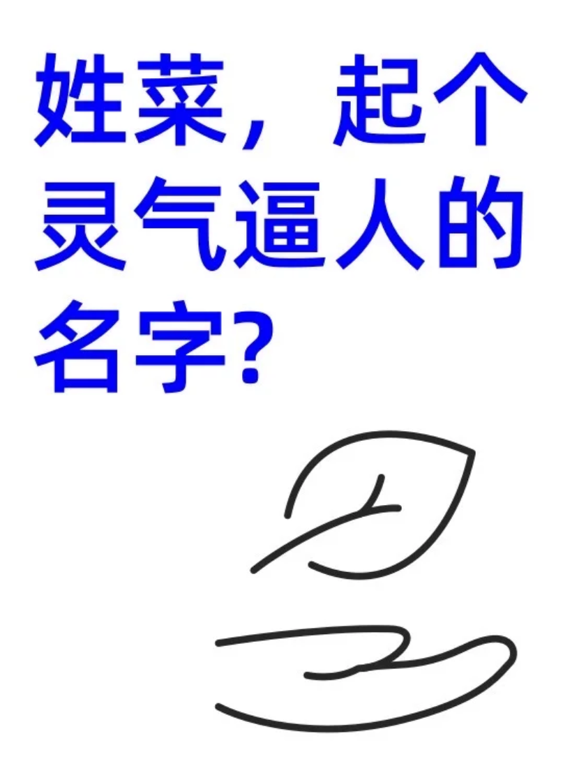 姓菜，怎么起一个灵气逼人的名字_图1