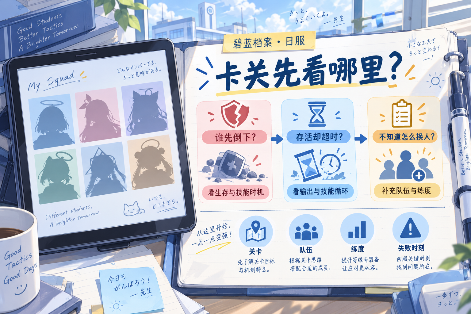 日服萌新卡关？先看这张排查图，再聊怎么配队_图1