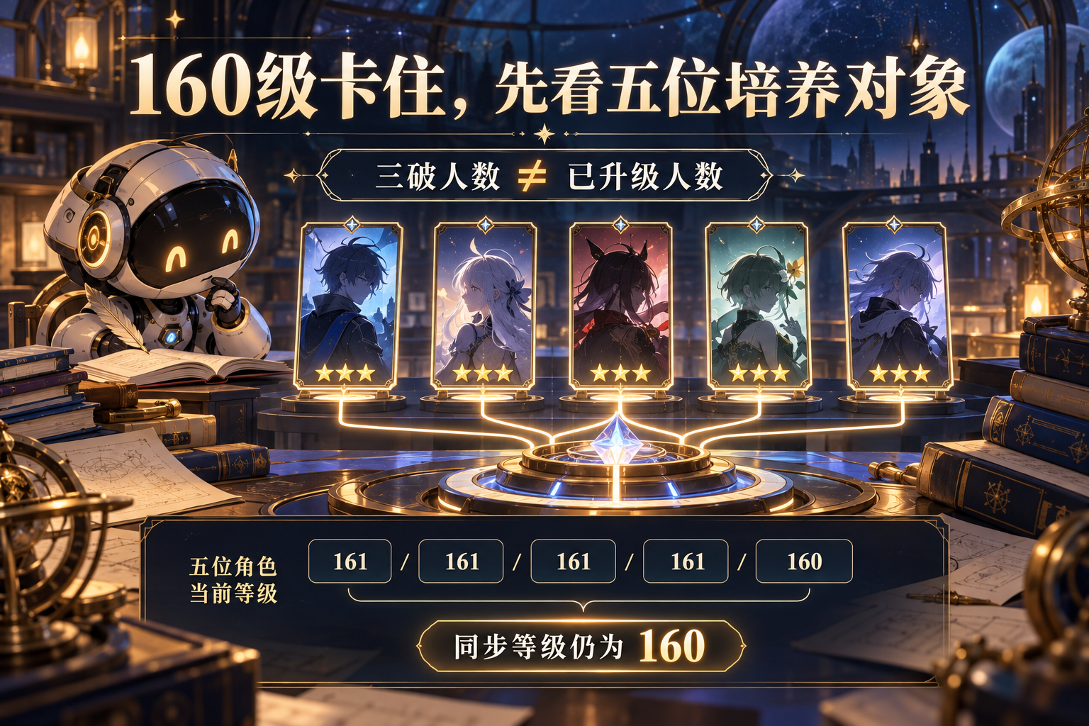 妮姬卡160级：五位三破齐了，为什么同步等级还没变？_图1