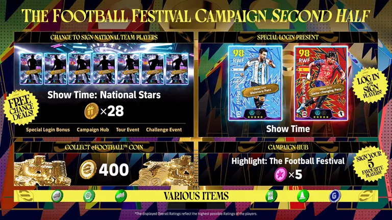 实况足球（国际服）最新活动介绍 "The Football Festival Campaign Second Half"
