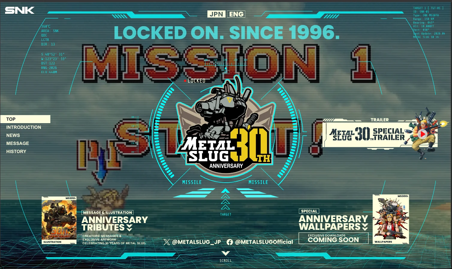 《合金弹头 Metal Slug》系列 30 周年纪念专案启动 预告将开发新作