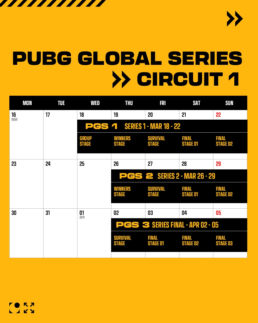 PUBG全球系列赛首个巡回赛（PGS 1-3）将在韩国首尔圣水举行！