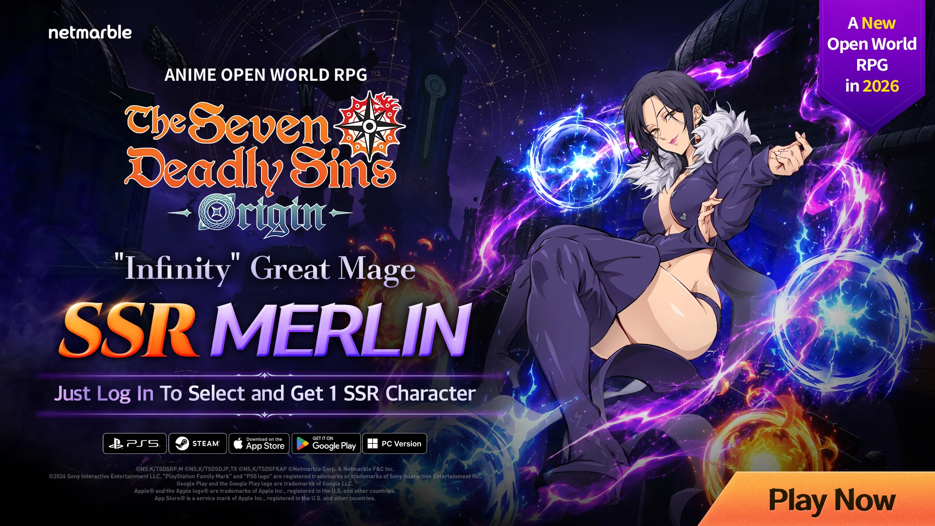 《七大罪：Origin》迎来大规模更新 全新英雄「无限的魔术士 玛琳」登场